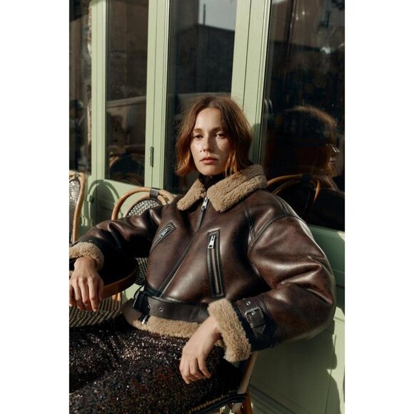 ZARA SHORT DOUBLE-FACED JACKET - Picture 3 of 9